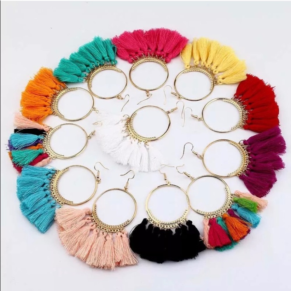 🔥Fringe BOHO Dangle Earrings NWT🏷 - Picture 5 of 8